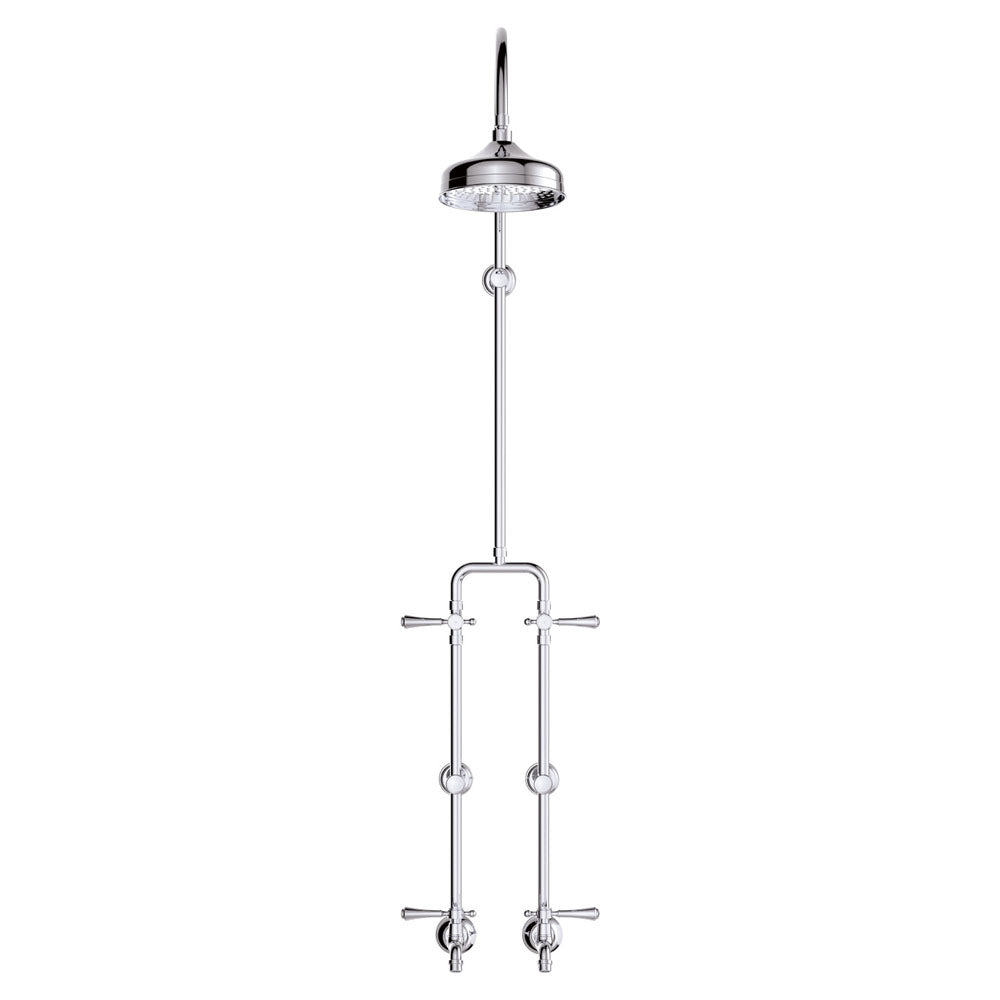 Fienza Lillian Lever Exposed Rail Shower & Bath Set - Chrome