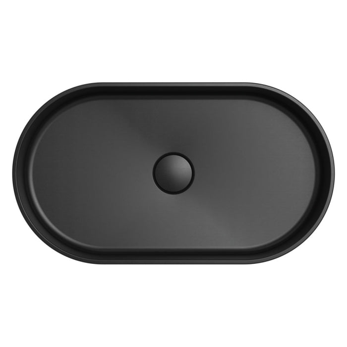 Fienza Minka Pill Solid Surface Above Counter Basin - Matte Black