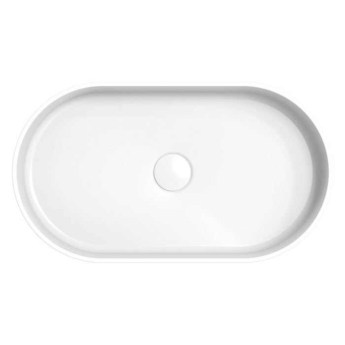 Fienza Minka Pill Solid Surface Above Counter Basin - Matte White