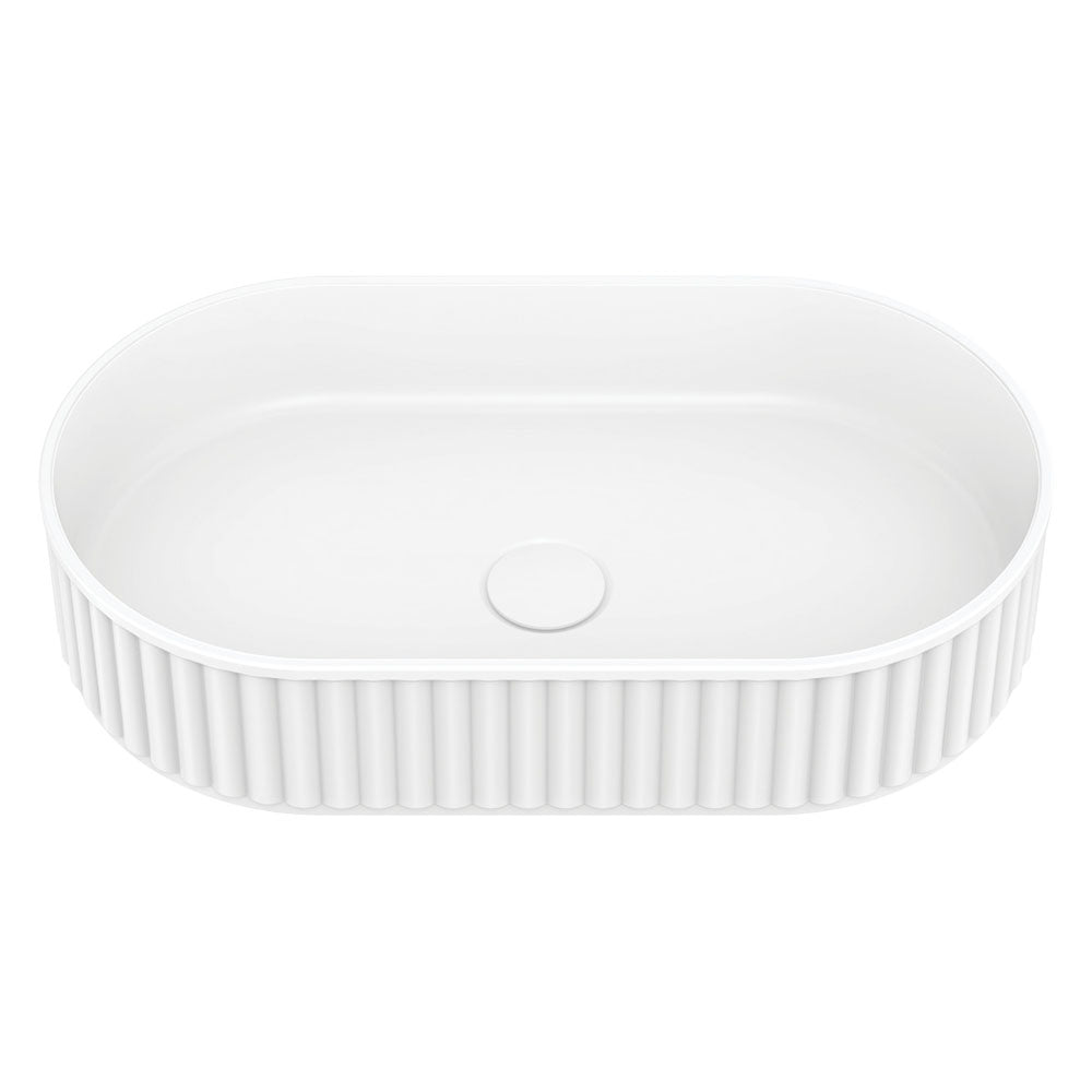 Fienza Minka Pill Solid Surface Above Counter Basin - Matte White