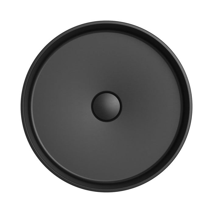 Fienza Minka Round Solid Surface Above Counter Basin - Matte Black