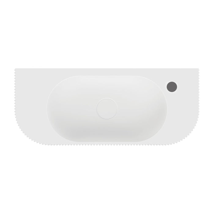 Fienza Minka Solid Surface Wall Basin 1 Tap Hole - Matte White