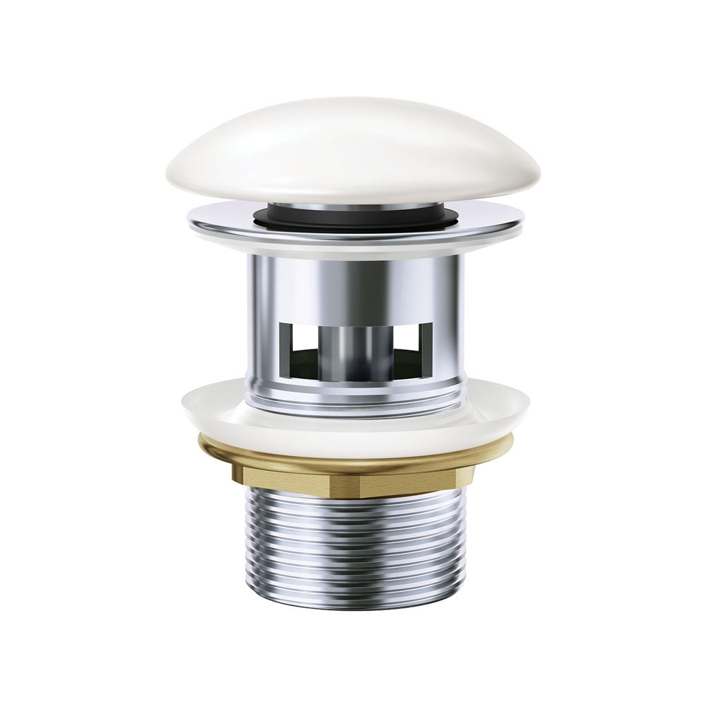Fienza Pop-Up 32mm Basin Waste Ceramic Cap - Gloss White