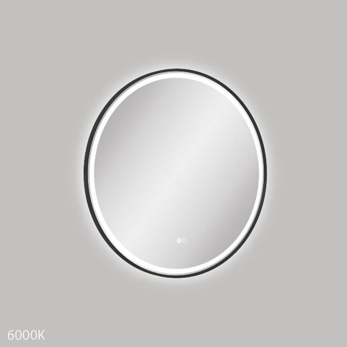 Fienza Reba LED Framed Mirror - Matte Black