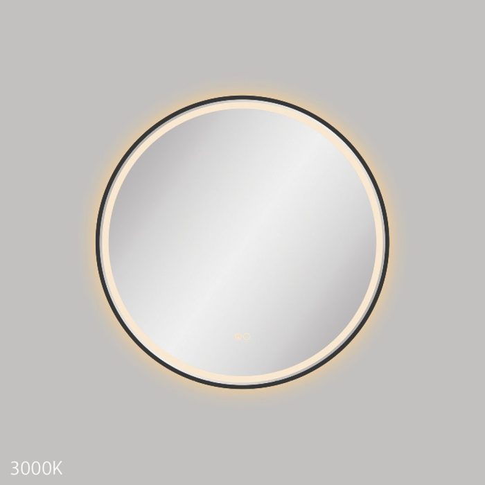 Fienza Reba LED Framed Mirror - Matte Black