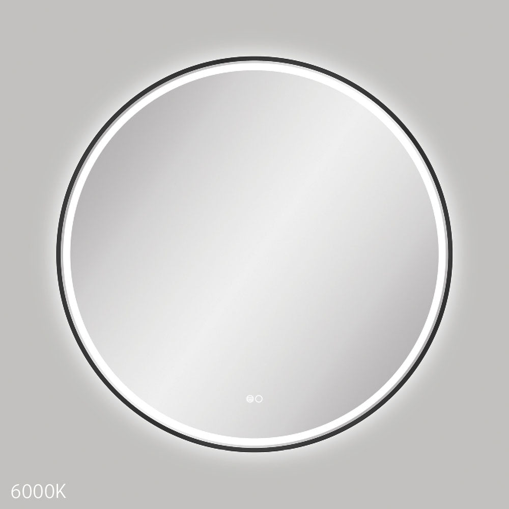Fienza Reba LED Framed Mirror - Matte Black