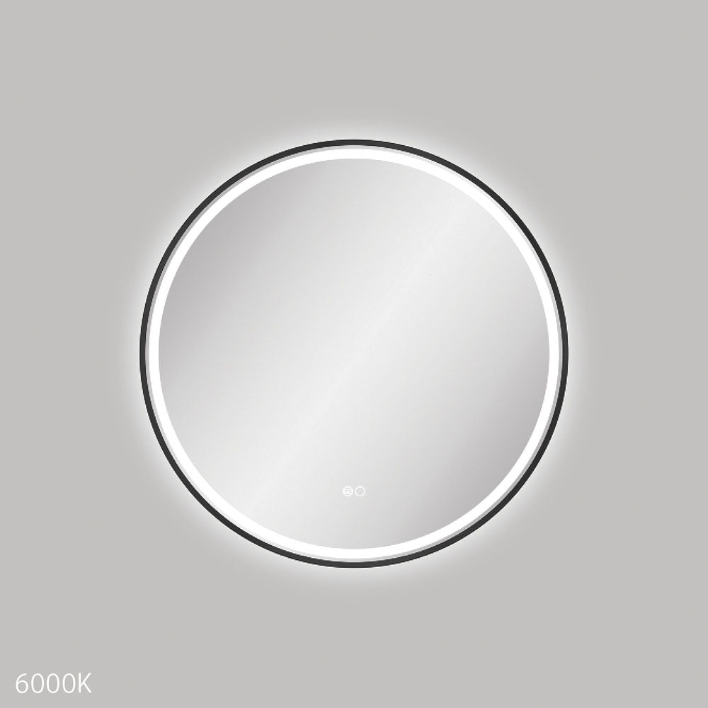 Fienza Reba LED Framed Mirror - Matte Black