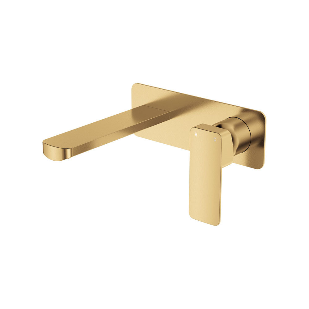 Fienza Tono Rectangular Plate Outlet, Basin/Bath Wall Mixer Set - Urban Brass