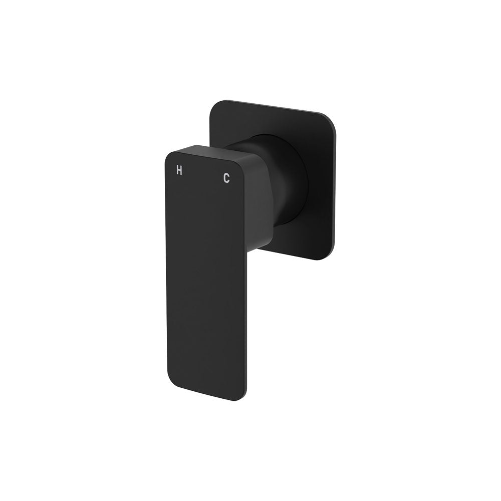 Fienza Tono Square Plate Wall Mixer - Matte Black
