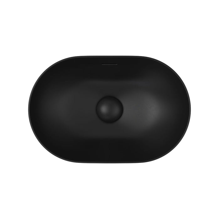 Fienza Aluca Pill Ceramic Semi-Inset Basin - Matte Black
