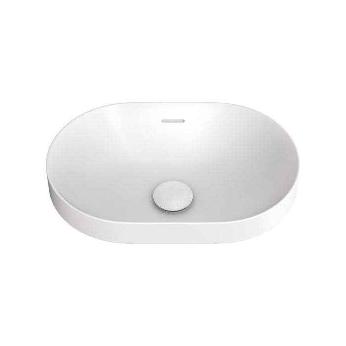 Fienza Aluca Pill Ceramic Semi-Inset Basin - Matte White