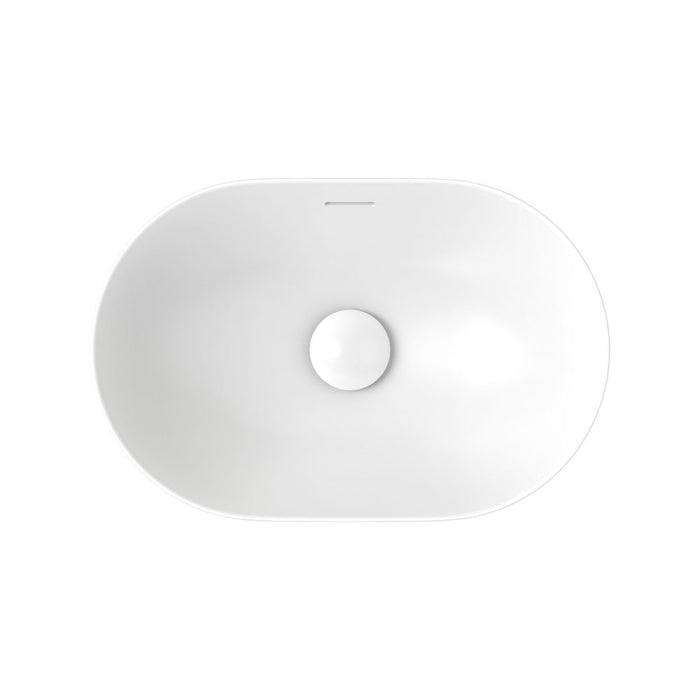 Fienza Aluca Pill Ceramic Semi-Inset Basin - Matte White