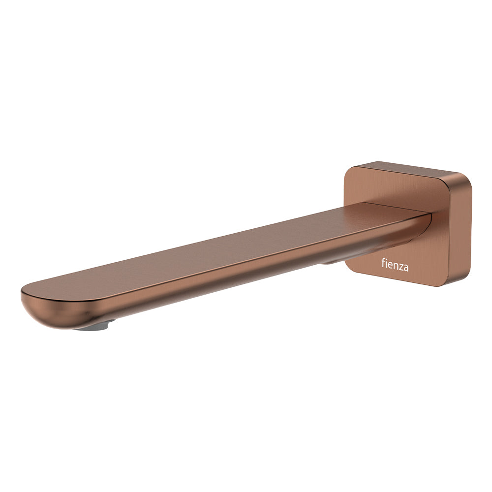 Fienza Empire Slim Basin/Bath Outlet Square Plate - Brushed Copper