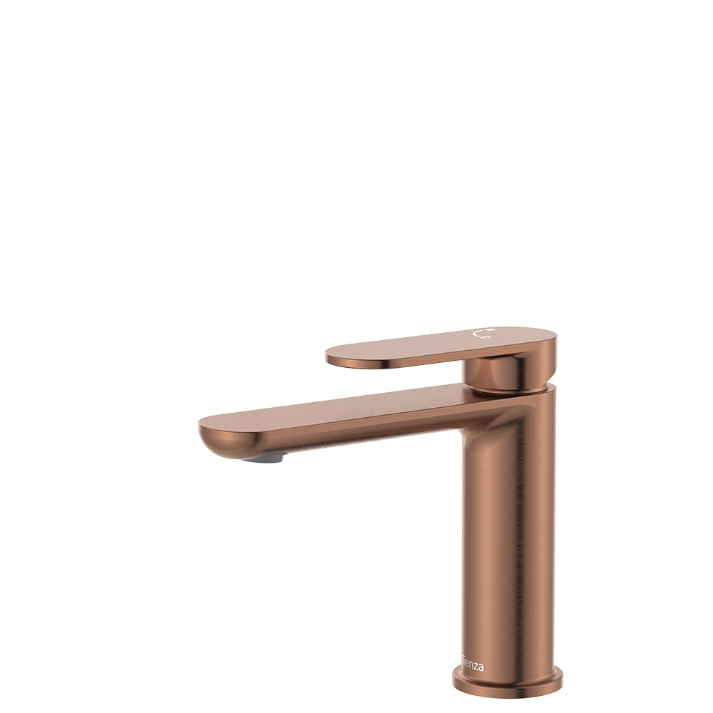 Fienza Empire Slim Cold Start Basin Mixer - Brushed Copper