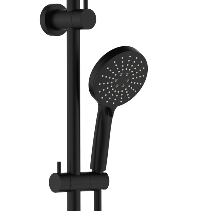 Fienza Empire Slim Curved Twin Shower - Matte Black