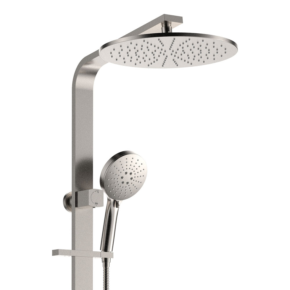 Fienza Empire Slim Deluxe Twin Shower - Brushed Nickel