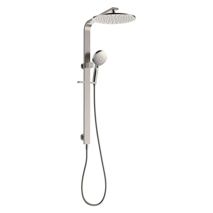 Fienza Empire Slim Deluxe Twin Shower - Brushed Nickel