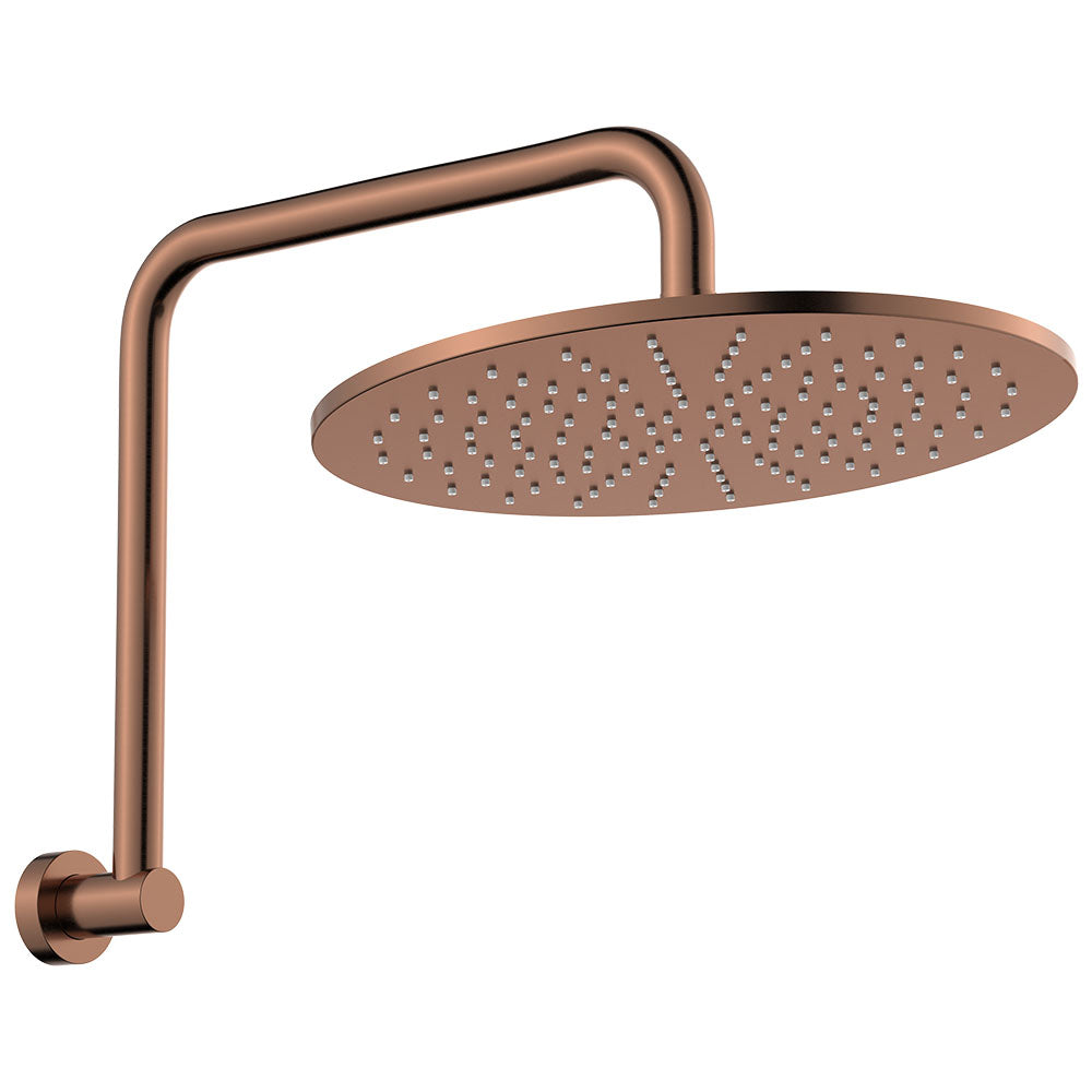 Fienza Empire Slim Gooseneck Shower Arm Set - Brushed Copper