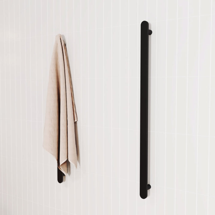 Fienza Empire Slim Vertical Heated Towel Rail -Matte Black