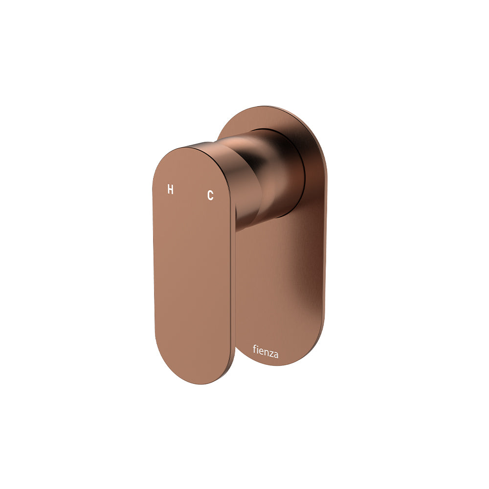 Fienza Empire Slim Wall Mixer Oval Plate - Brushed Copper