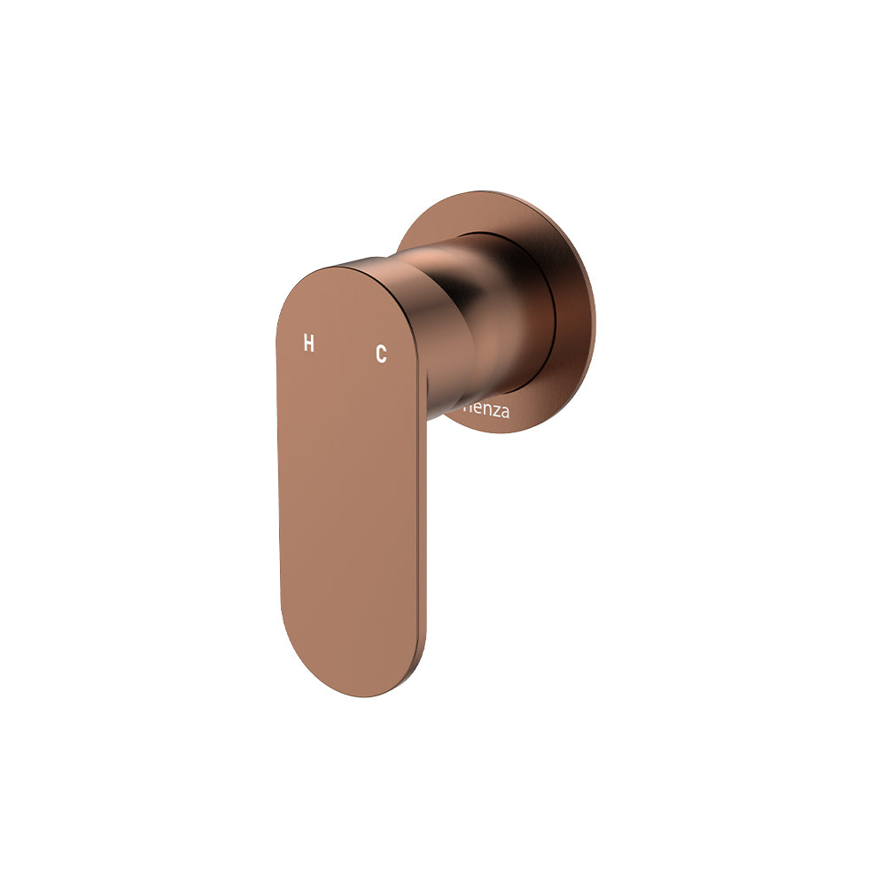 Fienza Empire Slim Wall Mixer Round Plate - Brushed Copper