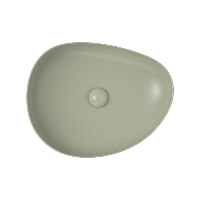 Fienza Pebble Above Counter Basin - Matte Olive