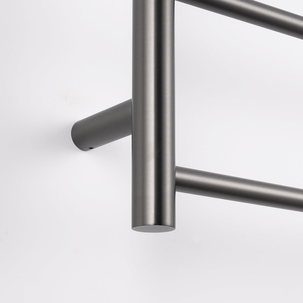 Radiant Heating Round Bars Non Heated Towel Rails Gunmetal Grey 700 x 830