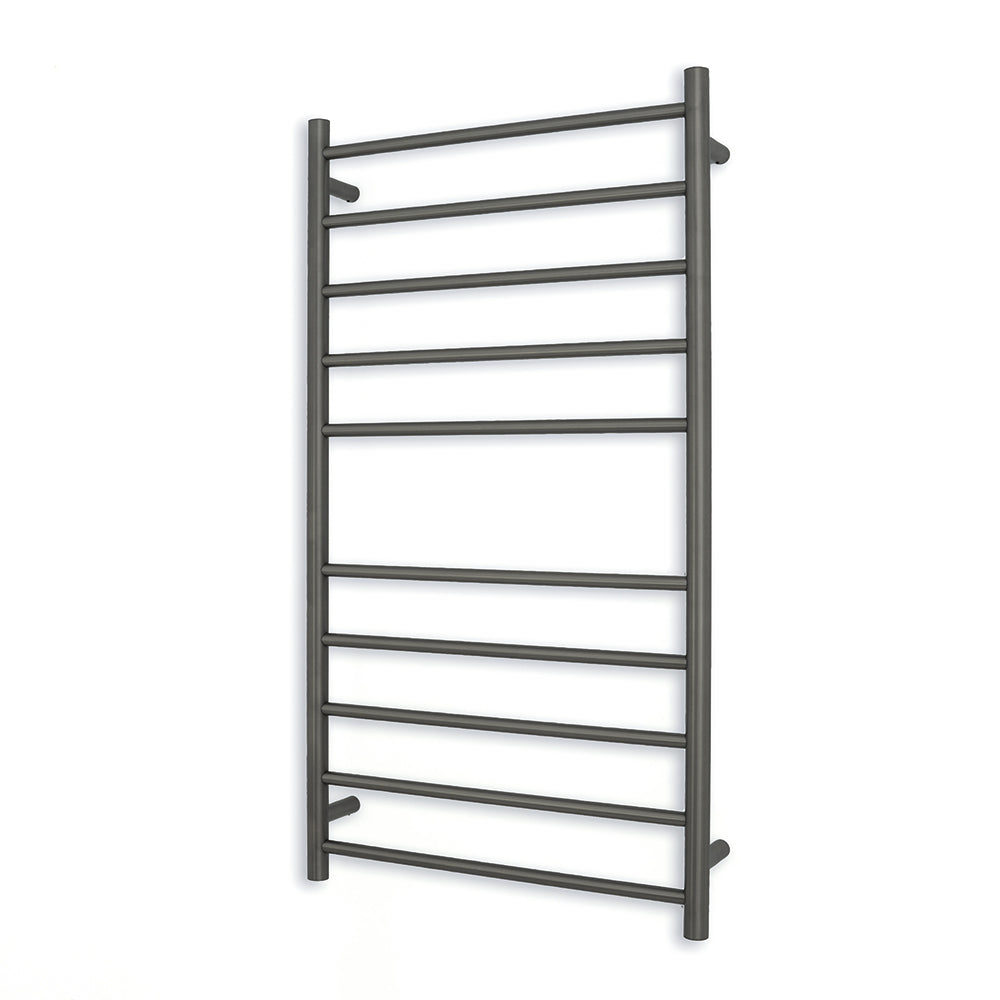 Radiant Heating Round Bars 240V Heated Towel Rails Gunmetal Grey 600 x 1100