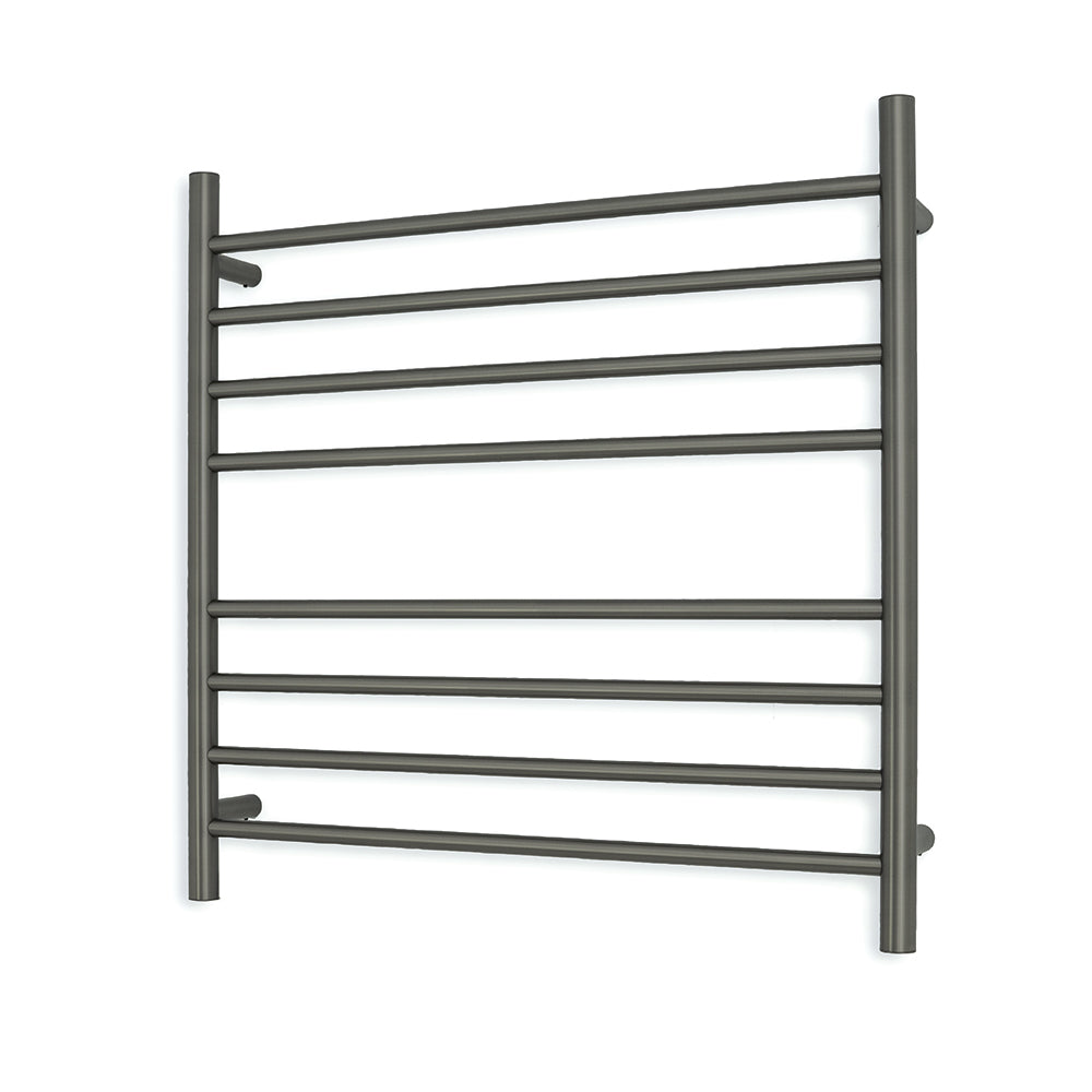 Radiant Heating Round Bars 240V Heated Towel Rails Gunmetal Grey 750 x 750