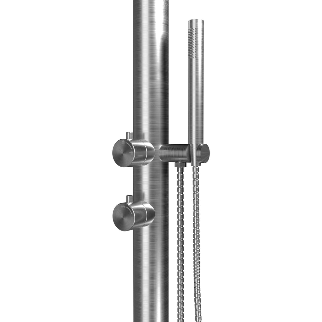 Fitzroy Freestanding Outdoor Shower Kit 316 Hydro Jet Stainless Steel