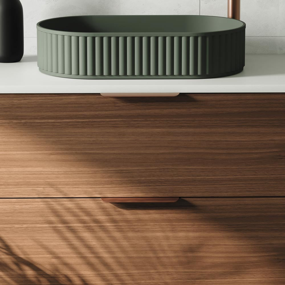 Fienza Edge Curved Pull Handle - Brushed Copper