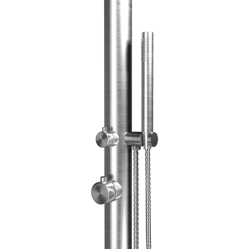 Haven Freestanding Outdoor Shower Kit 316 Hydro Jet Stainless Steel Lead Free