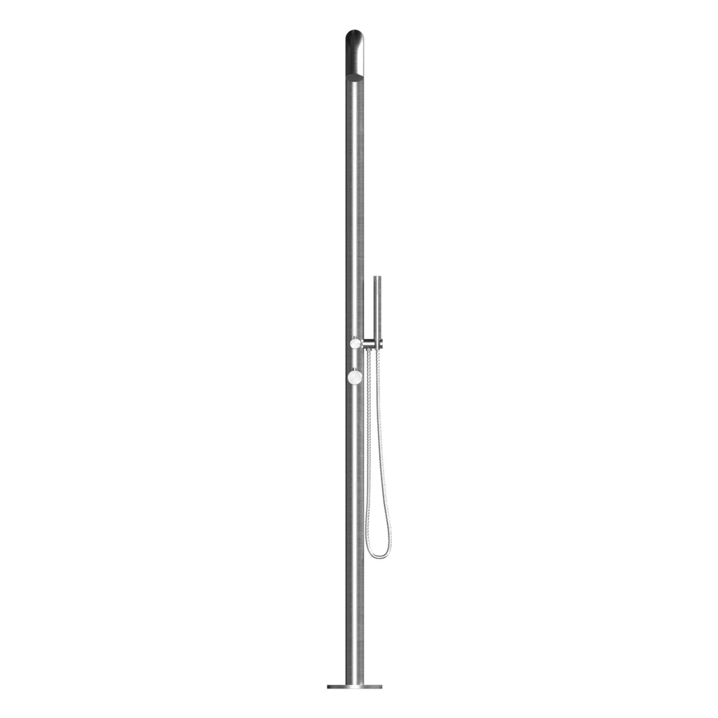 Haven Freestanding Outdoor Shower Kit 316 Hydro Jet Stainless Steel Lead Free
