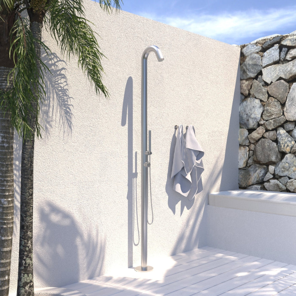 Freestanding Outdoor Shower Kit 316 Hydro Jet Stainless Steel