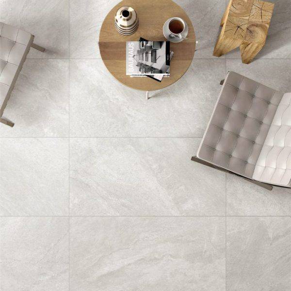 Quartz Bianco Natural Stone Look Tile 600x1200