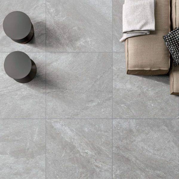 Quartz Grigio Natural Stone Look Tile 600x600