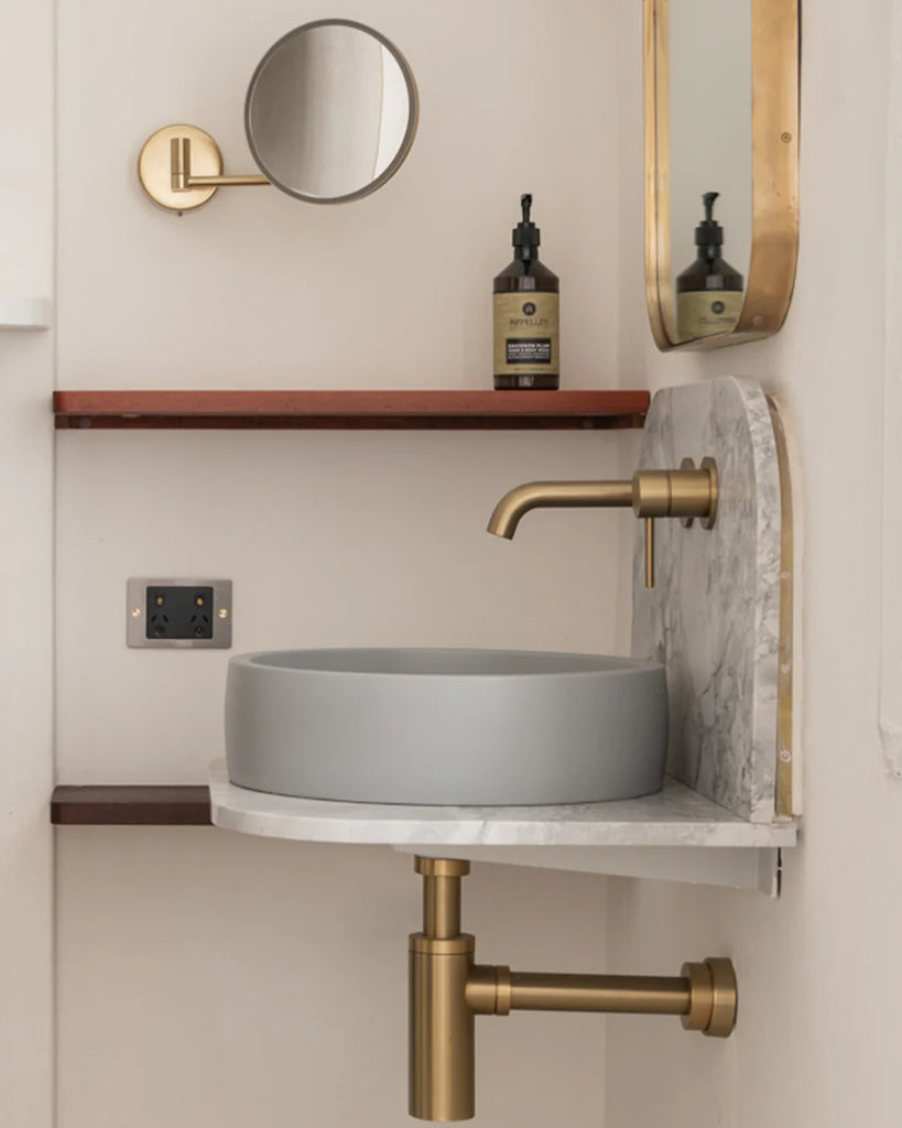 Nood Co Hoop Basin Wall Hung - Sky Grey