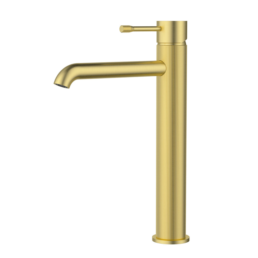 Ikon Linie High-Rise Basin Mixer - Brushed Gold