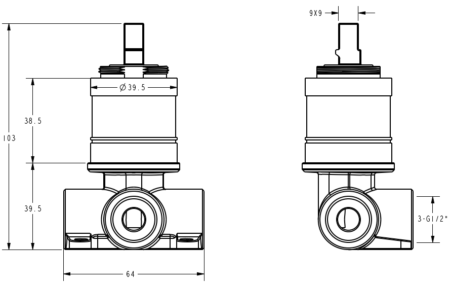 Ikon Linie Wall Mixer Body