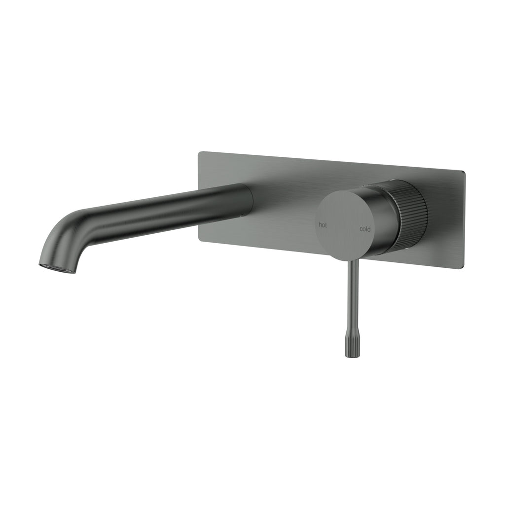 Ikon Linie Wall Basin Mixer Trim Kit - Gunmetal