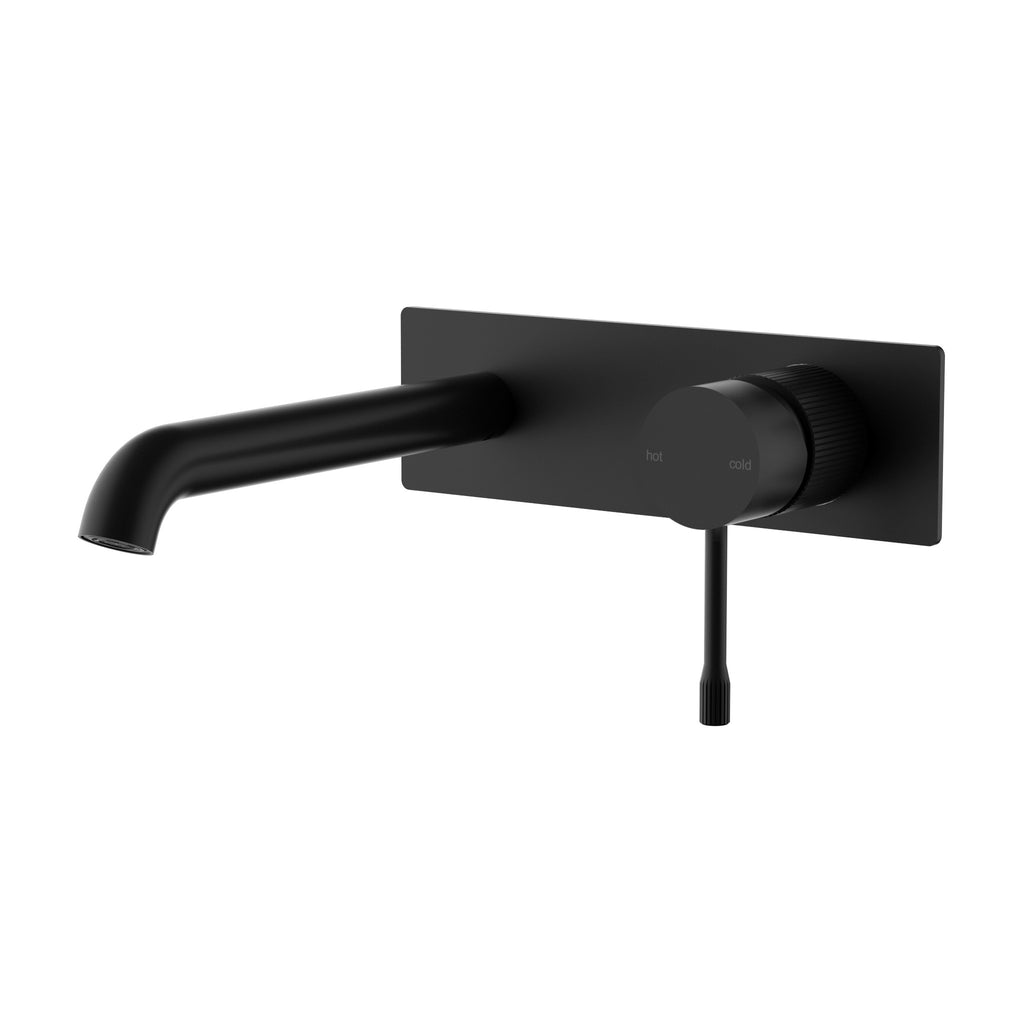 Ikon Linie Wall Basin Mixer Trim Kit - Matte Black
