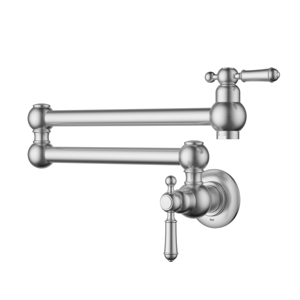 Ikon Clasico Pot Filler - Brushed Nickel