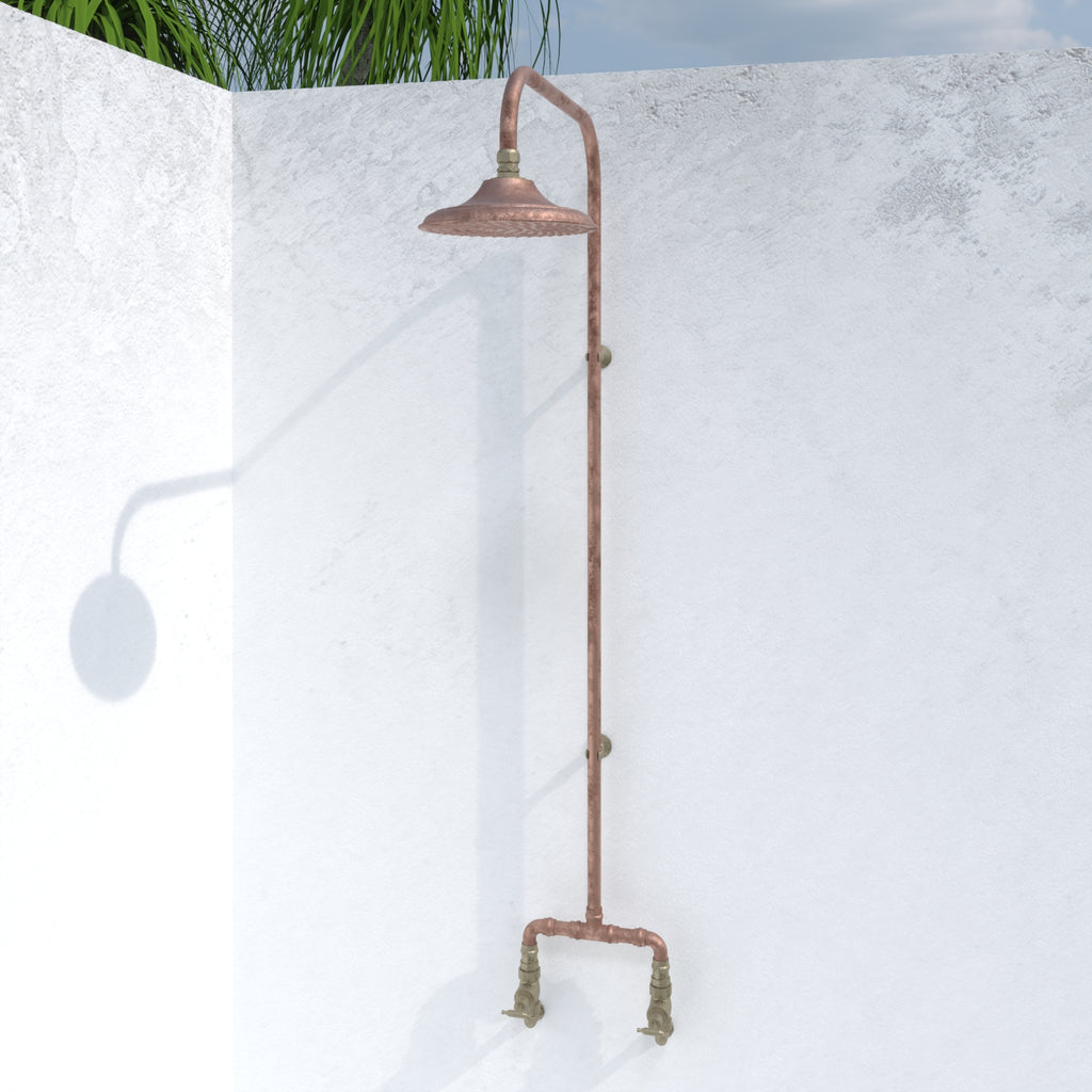 Haven Copper Outdoor Shower Head Set