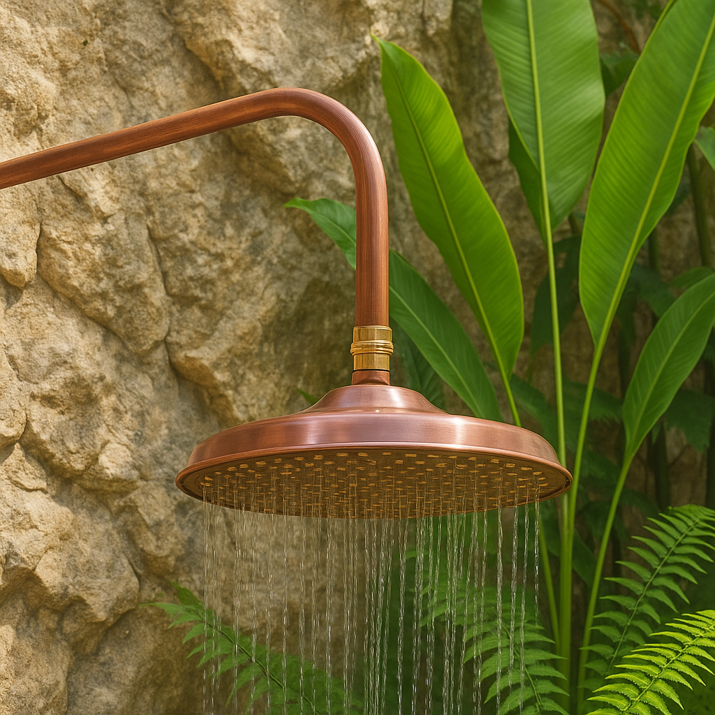 Haven Copper Shower Head Outdoor