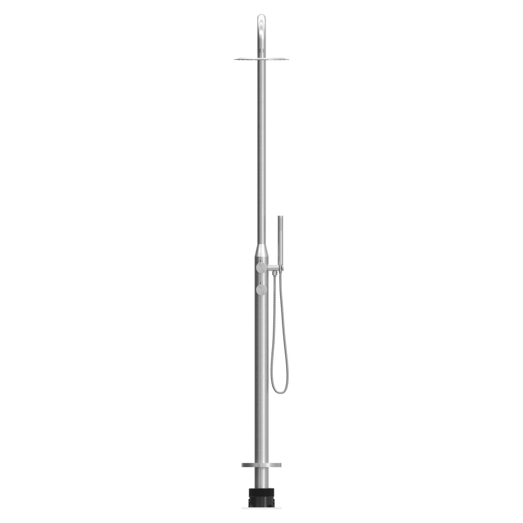 Haven Freestanding Outdoor Shower Kit 316 Stainless Steel Lead Free