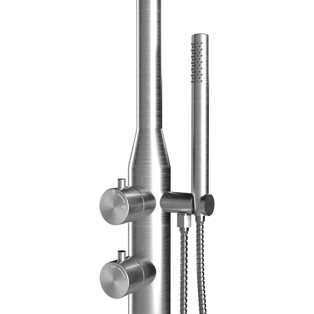 Haven Freestanding Outdoor Shower Kit 316 Stainless Steel Lead Free
