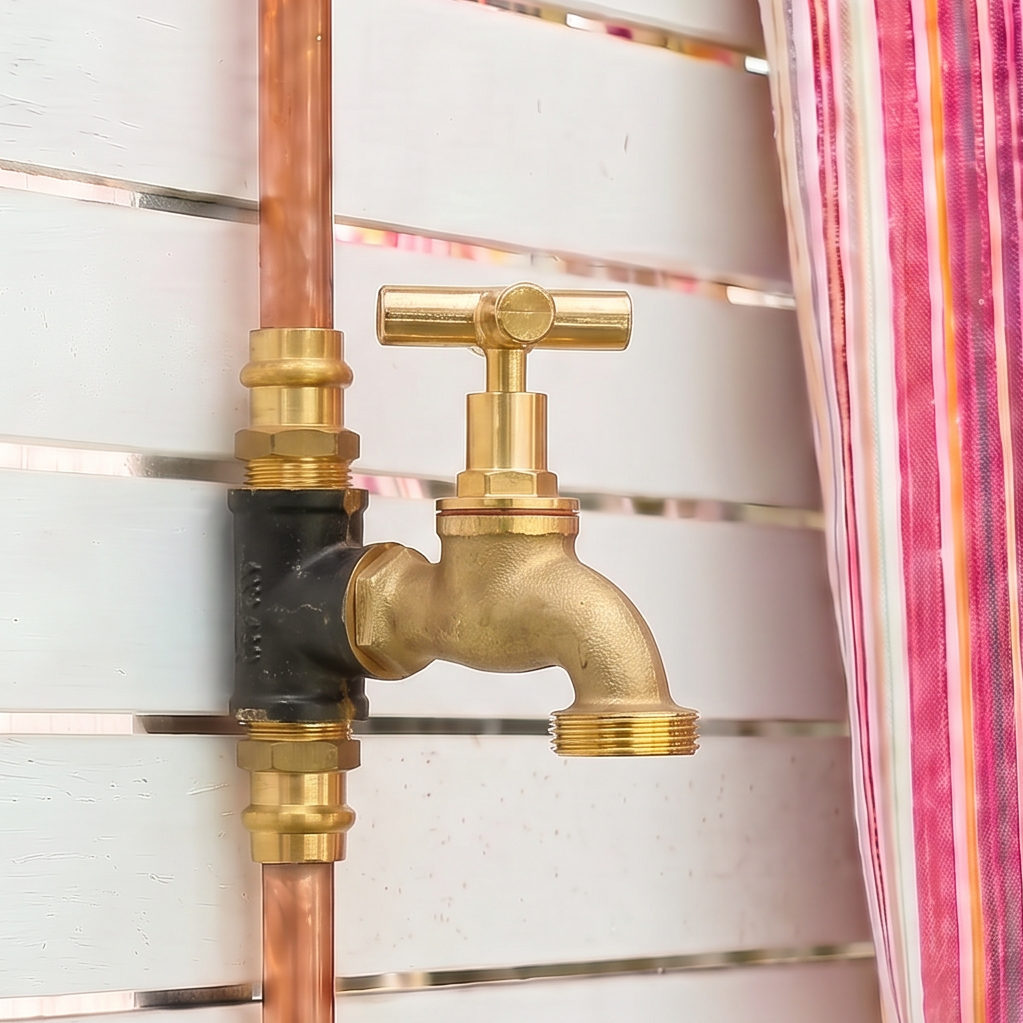 Haven Garden Hose Tap Solid Brush Brass
