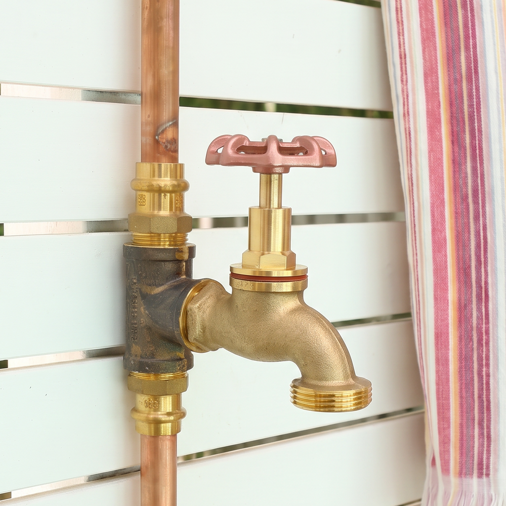 Haven Garden Hose Tap Solid Brush Brass