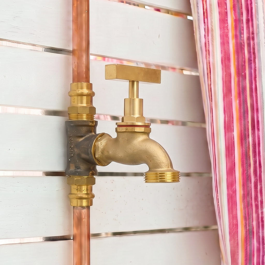 Haven Garden Hose Tap Solid Brush Brass