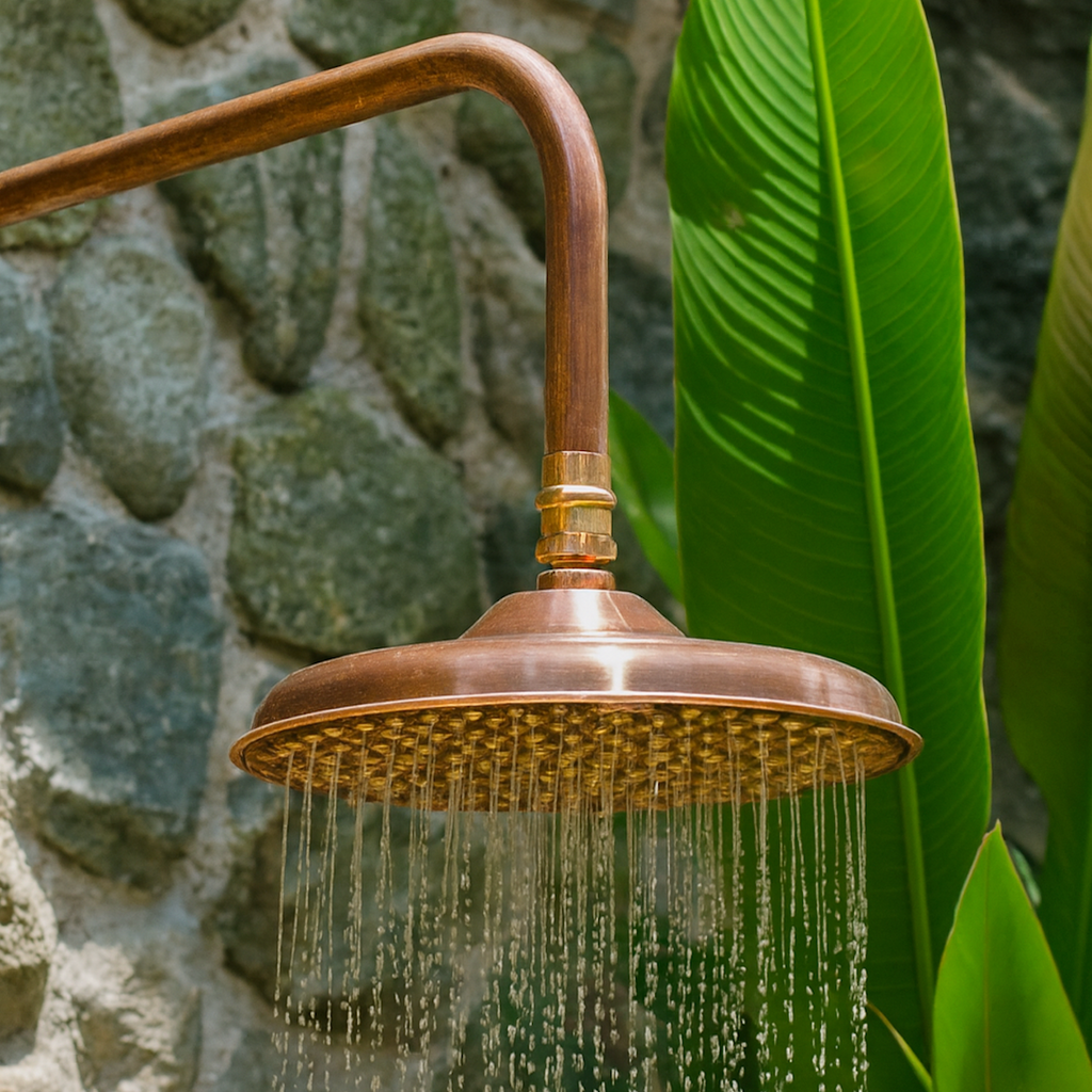 Haven Copper Shower Head Outdoor